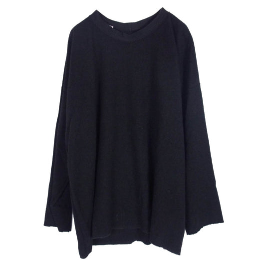 カヴァル ウール カシミヤ クルーネック セーター ニット ブラック系 L【中古】