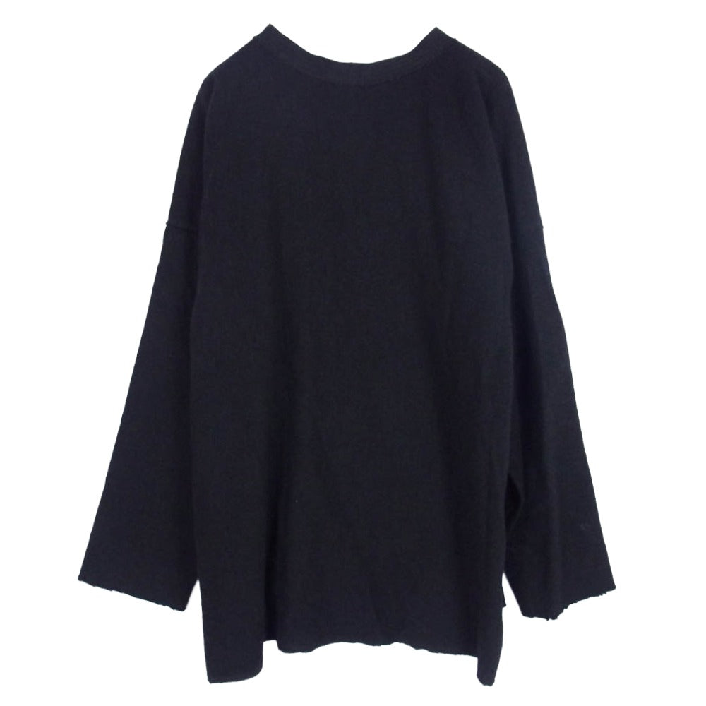 カヴァル ウール カシミヤ クルーネック セーター ニット ブラック系 L【中古】