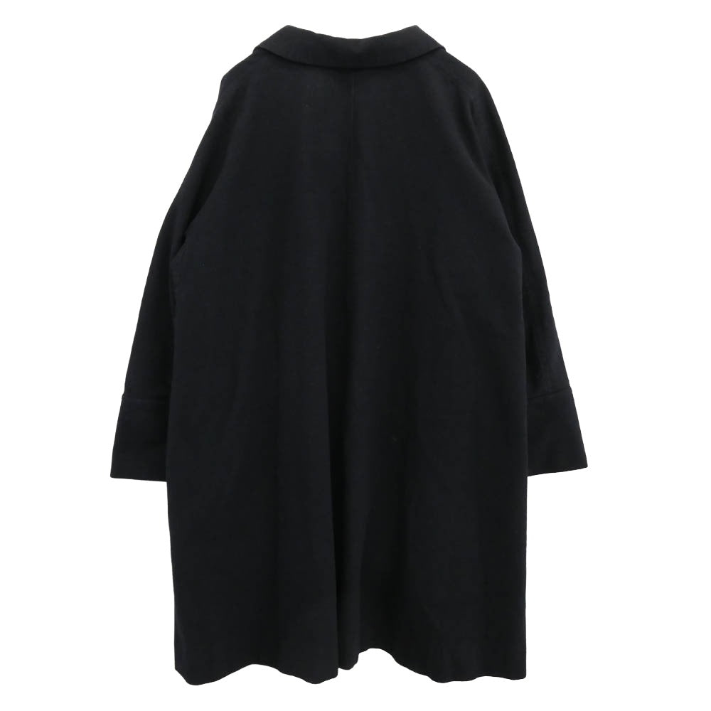 カヴァル A-line over coat Aライン ウール カシミア オーバーコート ネイビー系 M【中古】