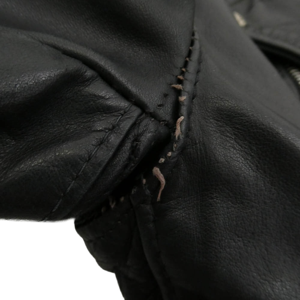 schott ショット USA製 Vintage ヴィンテージ バイカータグ 80s ダブルライダース ジャケット レザージャケット ブラック系 36【中古】