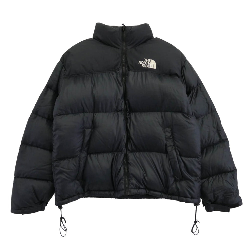 THE NORTH FACE ノースフェイス NF002YO 90s ヴィンテージ NUPSTE JACKET ヌプシ ダウン ジャケット ジップ アップ アウター ブラック系 ダークネイビー系 XL【中古】
