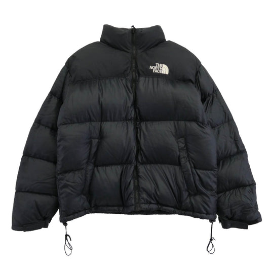 THE NORTH FACE ノースフェイス NF002YO 90s ヴィンテージ NUPSTE JACKET ヌプシ ダウン ジャケット ジップ アップ アウター ブラック系 ダークネイビー系 XL【中古】