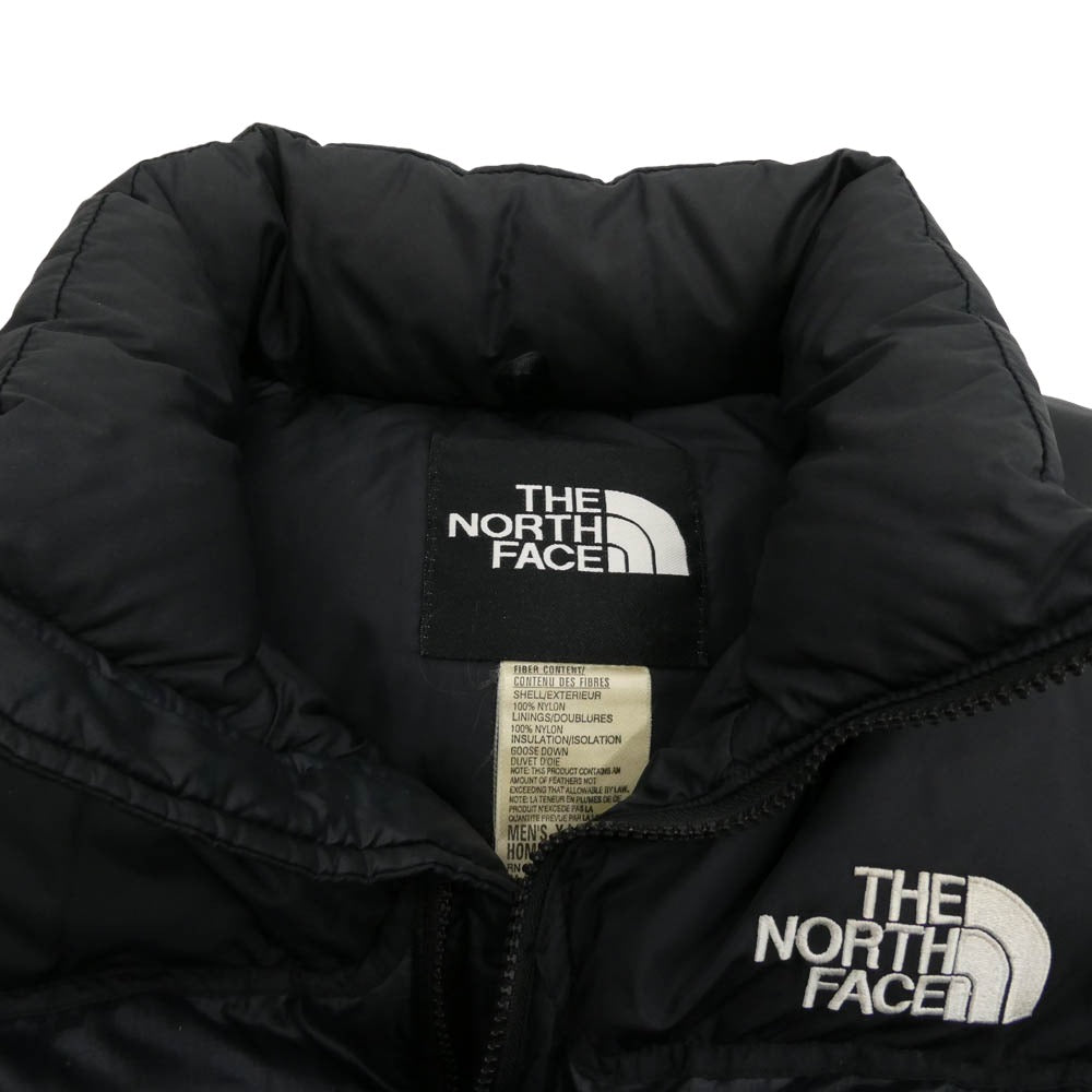 THE NORTH FACE ノースフェイス NF002YO 90s ヴィンテージ NUPSTE JACKET ヌプシ ダウン ジャケット ジップ アップ アウター ブラック系 ダークネイビー系 XL【中古】