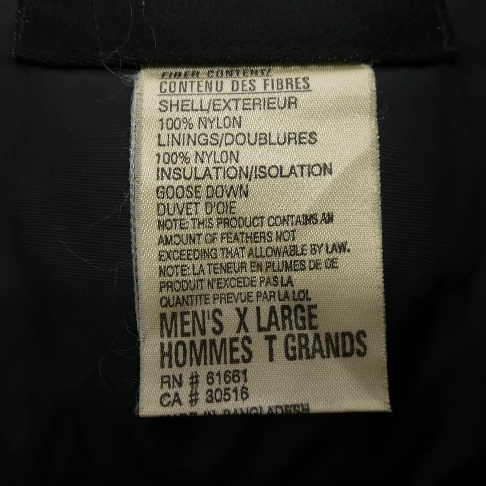 THE NORTH FACE ノースフェイス NF002YO 90s ヴィンテージ NUPSTE JACKET ヌプシ ダウン ジャケット ジップ アップ アウター ブラック系 ダークネイビー系 XL【中古】