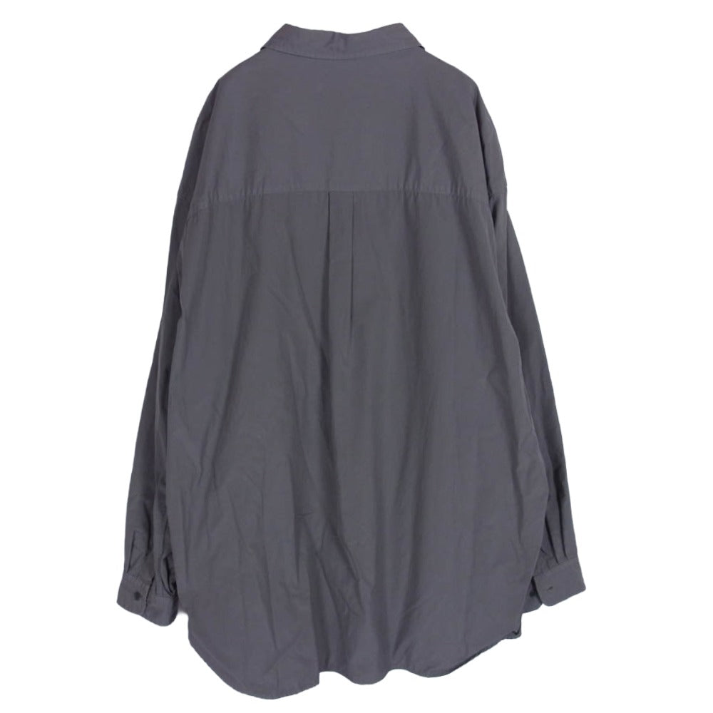 GRAPHPAPER グラフペーパー GM201-50002 Garment Dyed Poplin ガーメントダイ ポプリン 長袖 シャツ グレー系 2【中古】