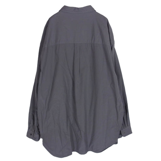GRAPHPAPER グラフペーパー GM201-50002 Garment Dyed Poplin ガーメントダイ ポプリン 長袖 シャツ グレー系 2【中古】