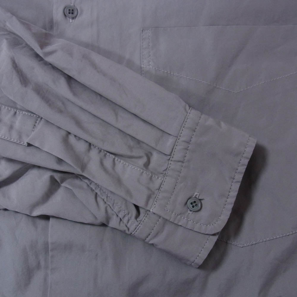 GRAPHPAPER グラフペーパー GM201-50002 Garment Dyed Poplin ガーメントダイ ポプリン 長袖 シャツ グレー系 2【中古】