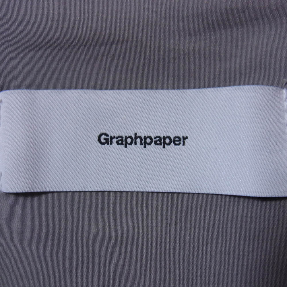 GRAPHPAPER グラフペーパー GM201-50002 Garment Dyed Poplin ガーメントダイ ポプリン 長袖 シャツ グレー系 2【中古】