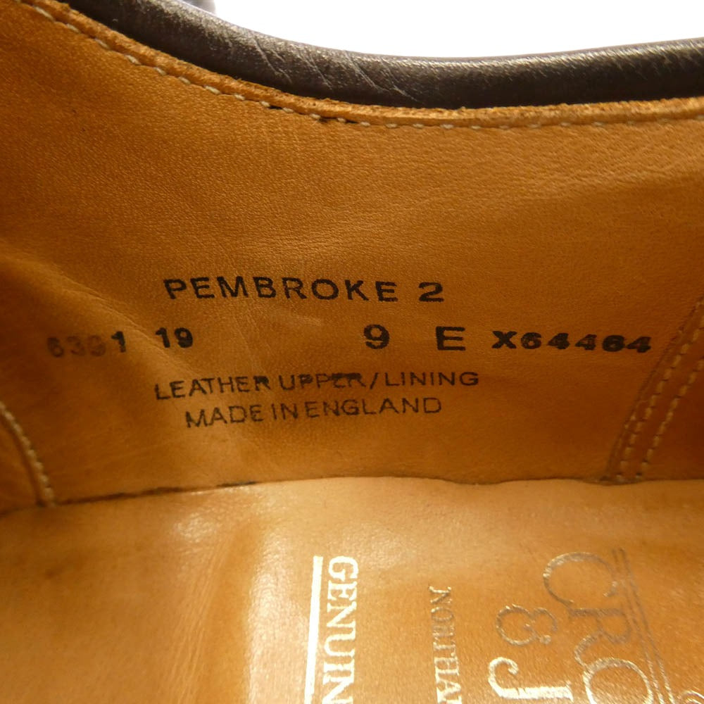 CROCKETT&JONES クロケットアンドジョーンズ PEMBROKE 2 ペンブローク レザー ウイングチップ シューズ ブラウン系 9【中古】