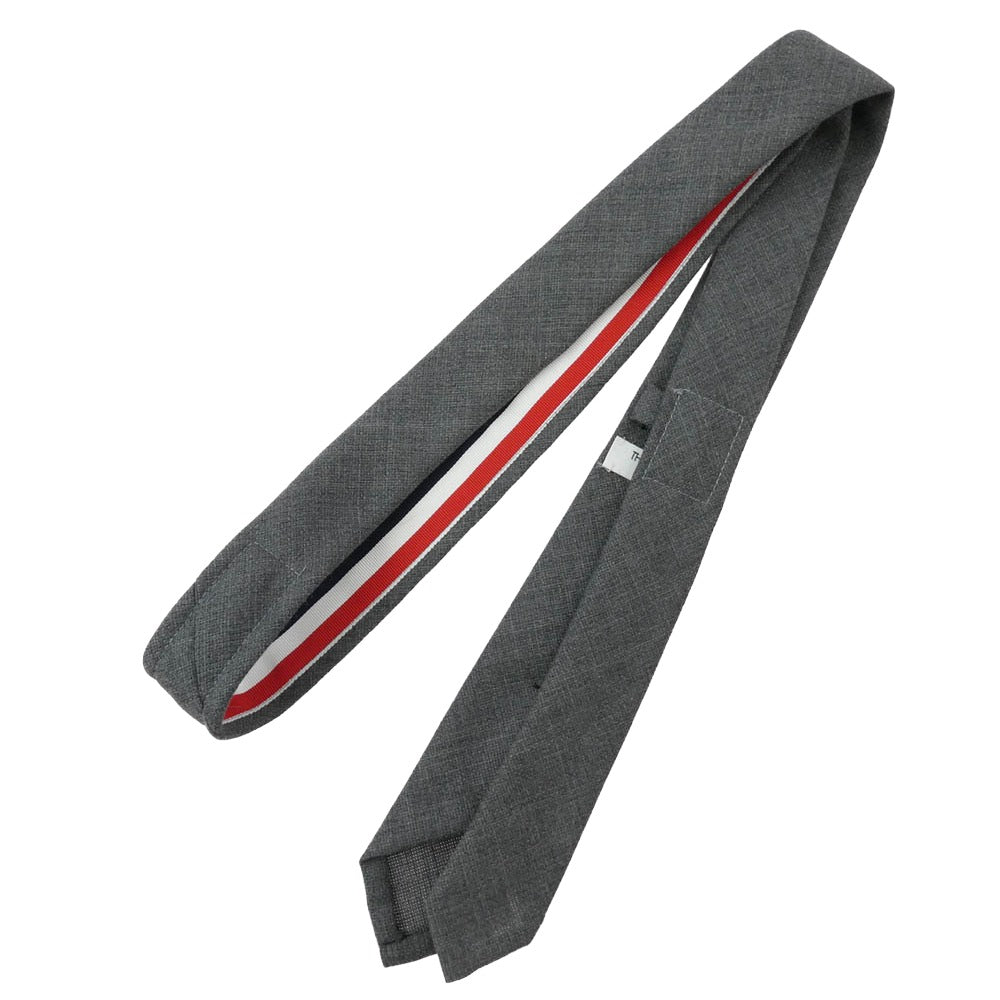 THOM BROWNE トムブラウン ウール ネクタイ グレー系【中古】