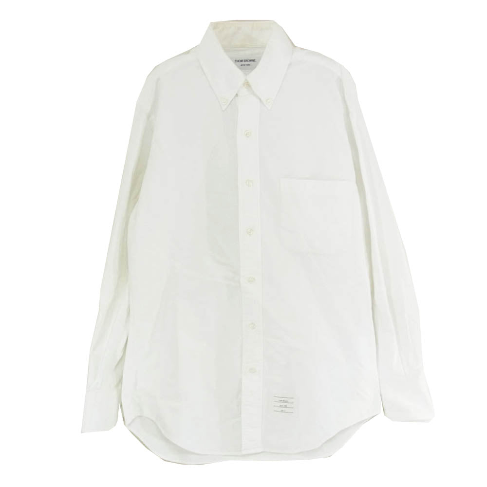 THOM BROWNE トムブラウン 01113A4002 オックスフォード 長袖 ボタンダウン シャツ ホワイト系 2【中古】