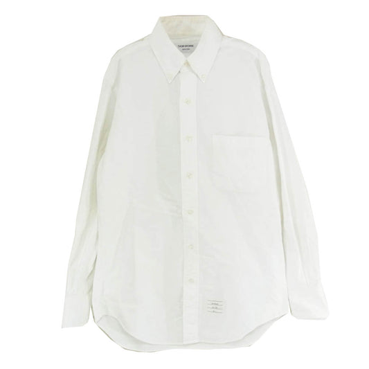 THOM BROWNE トムブラウン 01113A4002 オックスフォード 長袖 ボタンダウン シャツ ホワイト系 2【中古】