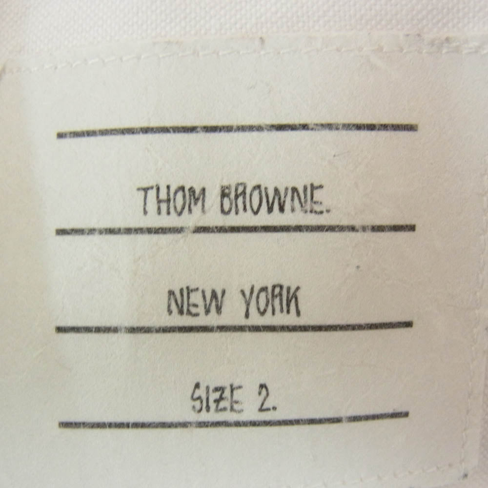 THOM BROWNE トムブラウン 01113A4002 オックスフォード 長袖 ボタンダウン シャツ ホワイト系 2【中古】