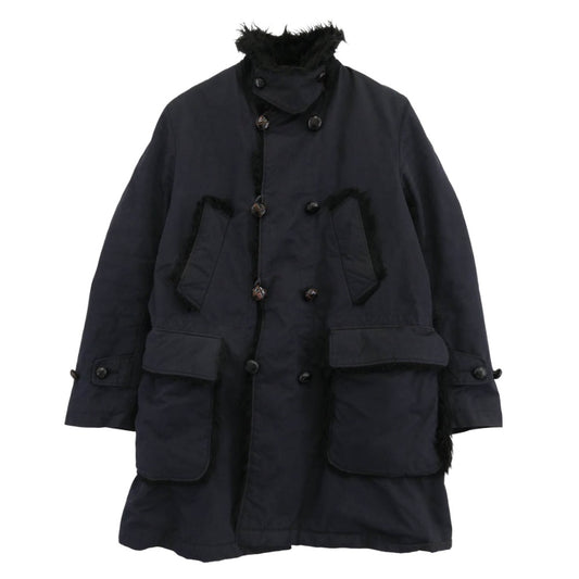 Engineered Garments エンジニアードガーメンツ WOOL Melton クルミボタン コート ネイビー系 M【中古】