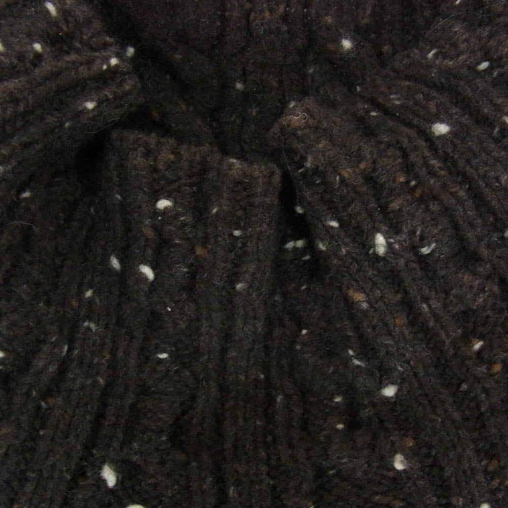 AURALEE オーラリー 21aw A21AT01TC Wool Baby Alpaca Nepped Cable Knit Turtle Neck P/O ウール アルパカ ニット ダークブラウン系 5【中古】