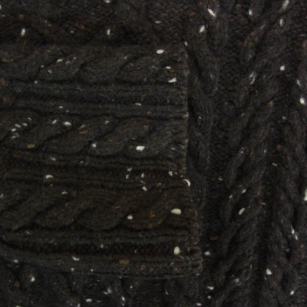AURALEE オーラリー 21aw A21AT01TC Wool Baby Alpaca Nepped Cable Knit Turtle Neck P/O ウール アルパカ ニット ダークブラウン系 5【中古】