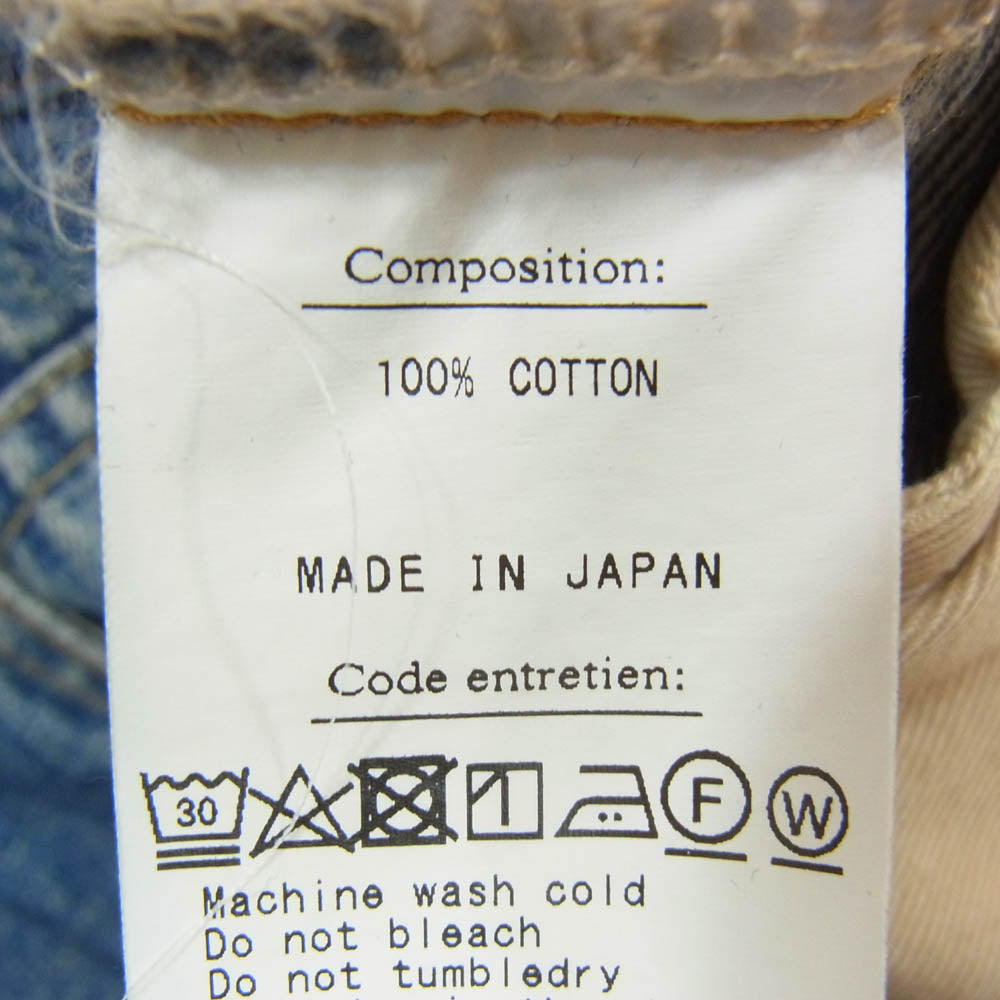 A.PRESSE アプレッセ 24ss 24ASP-04-06H Washed Denim Wide Pants ワイド デニム パンツ インディゴブルー系 36【中古】