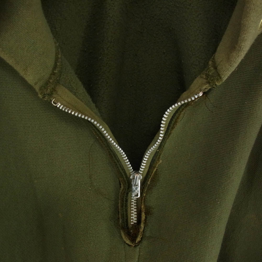 A.PRESSE アプレッセ 25SAP-05-07K Vintage Half Zip Sweat Hoodie ヴィンテージ ハーフジップ フーディ パーカー カーキ系 3【中古】