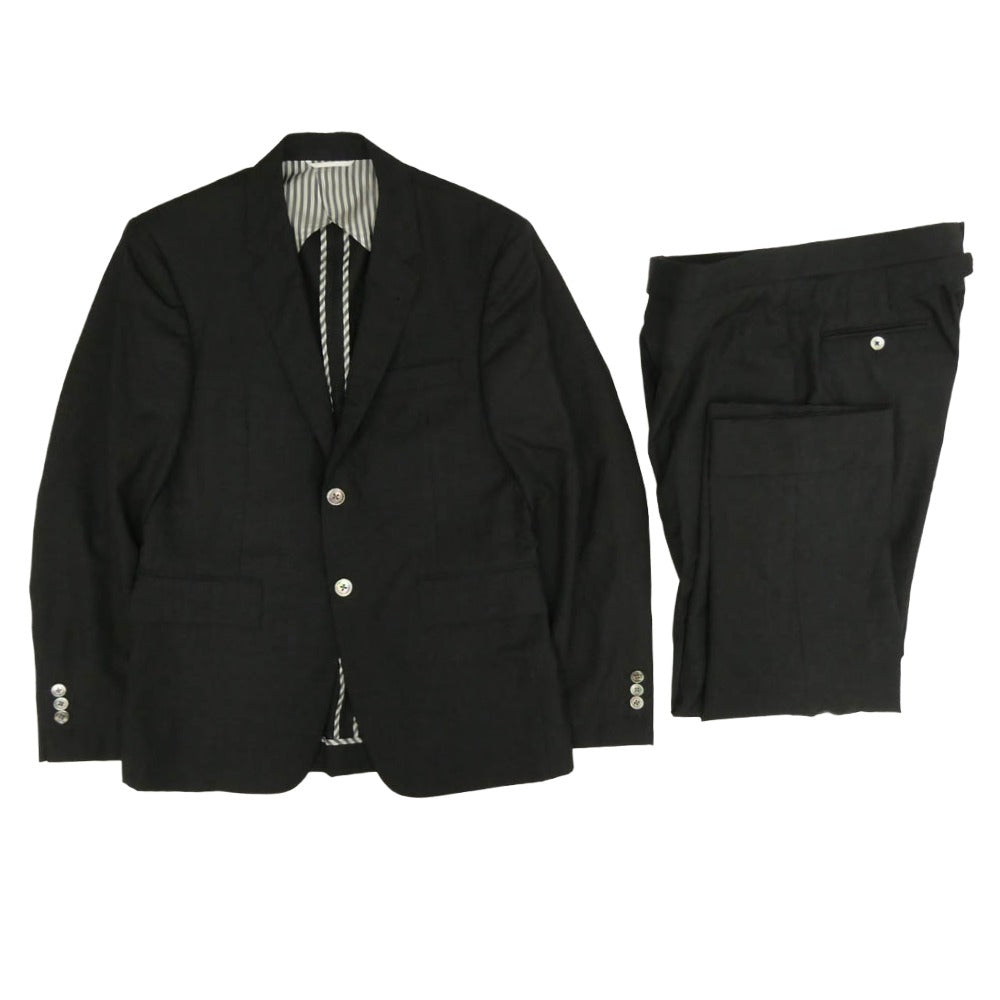 THOM BROWNE トムブラウン MJC001AW4314 ウール2B段返り 3B テーラード ジャケット セットアップ スーツ ダークグレー系 1【中古】