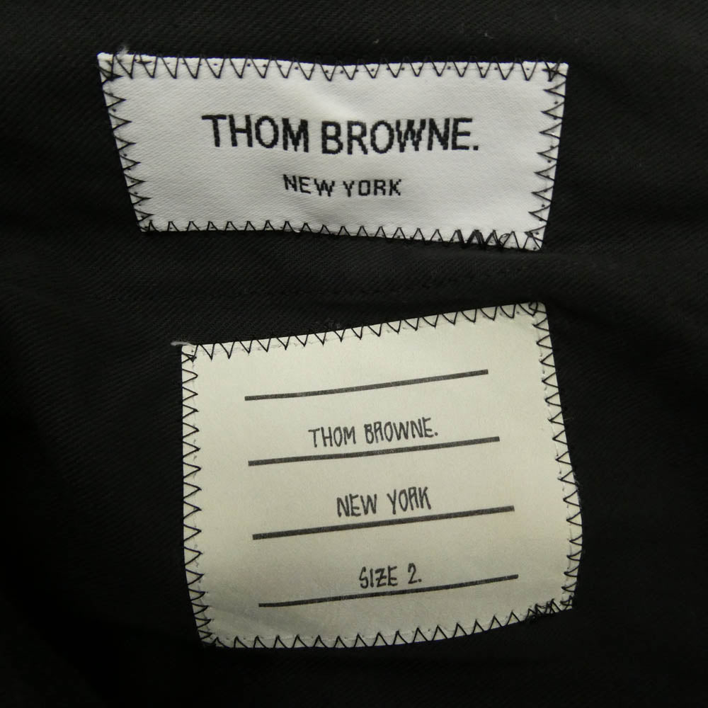 THOM BROWNE トムブラウン MJC001AW4314 ウール2B段返り 3B テーラード ジャケット セットアップ スーツ ダークグレー系 1【中古】