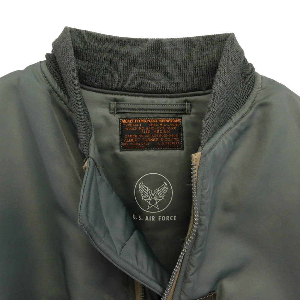 Buzz Rickson's バズリクソンズ BR14900 MA-1 ALBERT TURNER 実名復刻 エムエーワン アルバートターナー フライトジャケット カーキ系 M【中古】