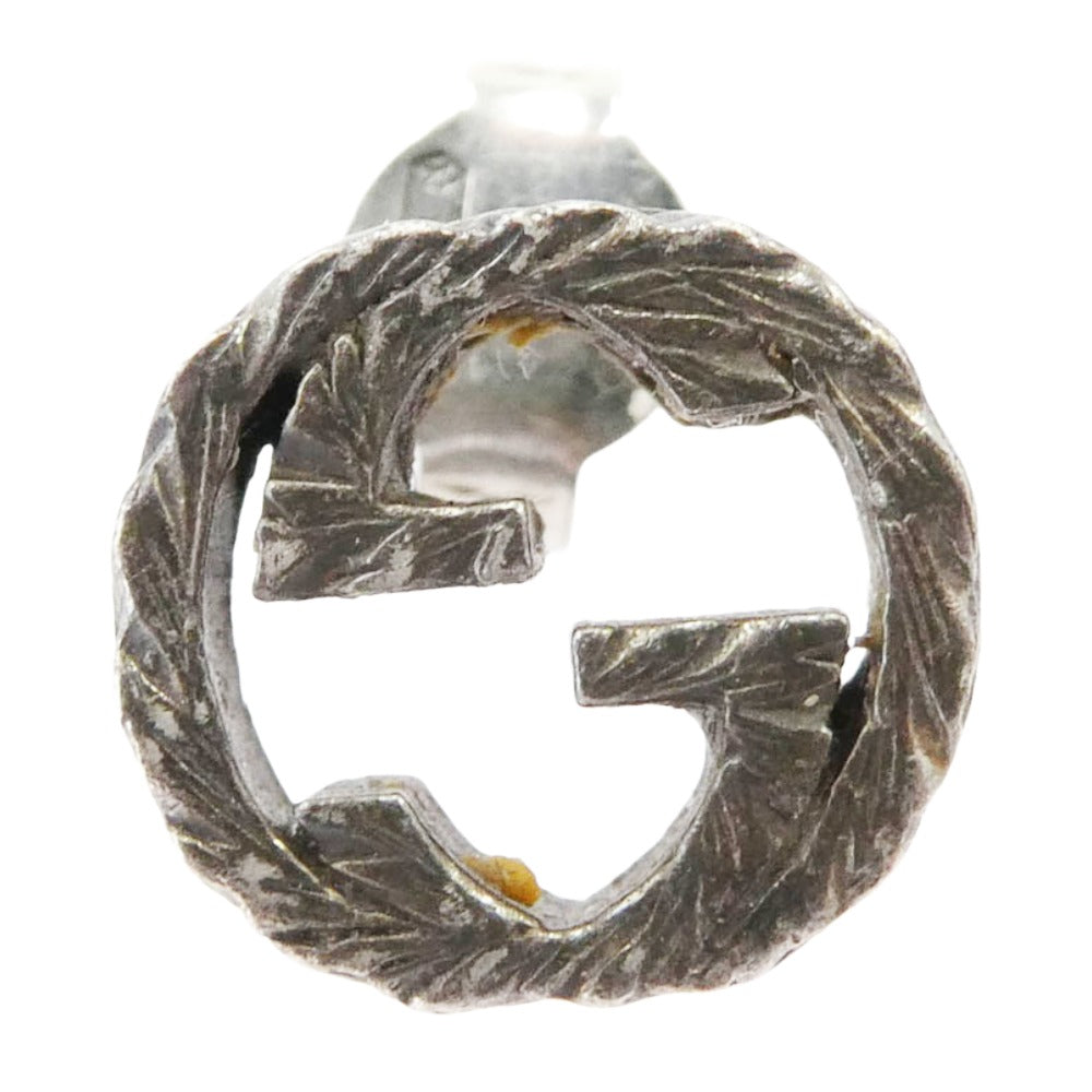 GUCCI グッチ 457109 インターロッキングG GGデザイン ピアス シルバー系【中古】