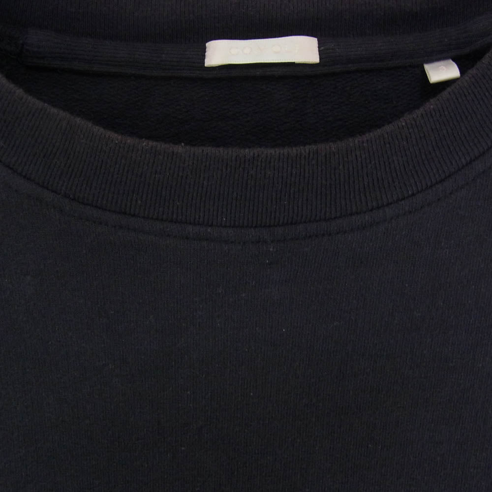 COMOLI コモリ 17AW L03-05003 インレイ起毛 長袖 クルーネック スウェット ブラック系 3【中古】