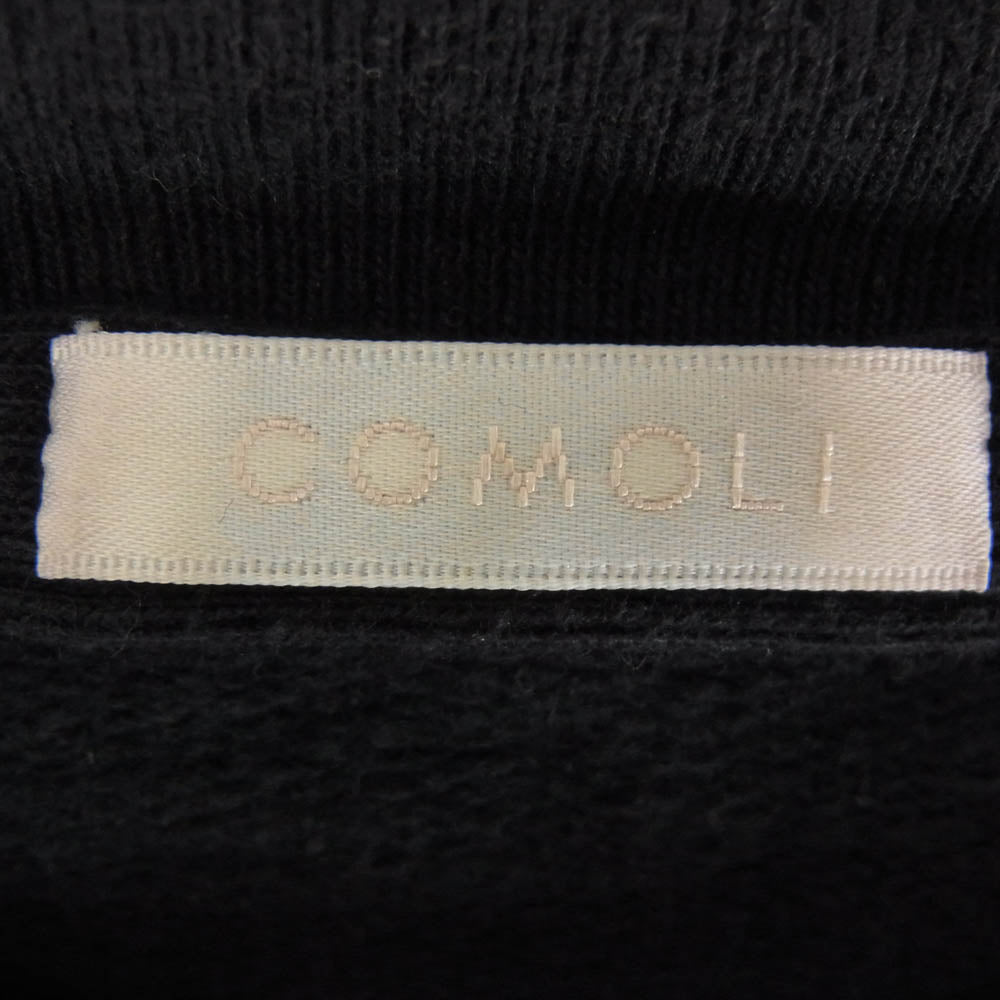 COMOLI コモリ 17AW L03-05003 インレイ起毛 長袖 クルーネック スウェット ブラック系 3【中古】