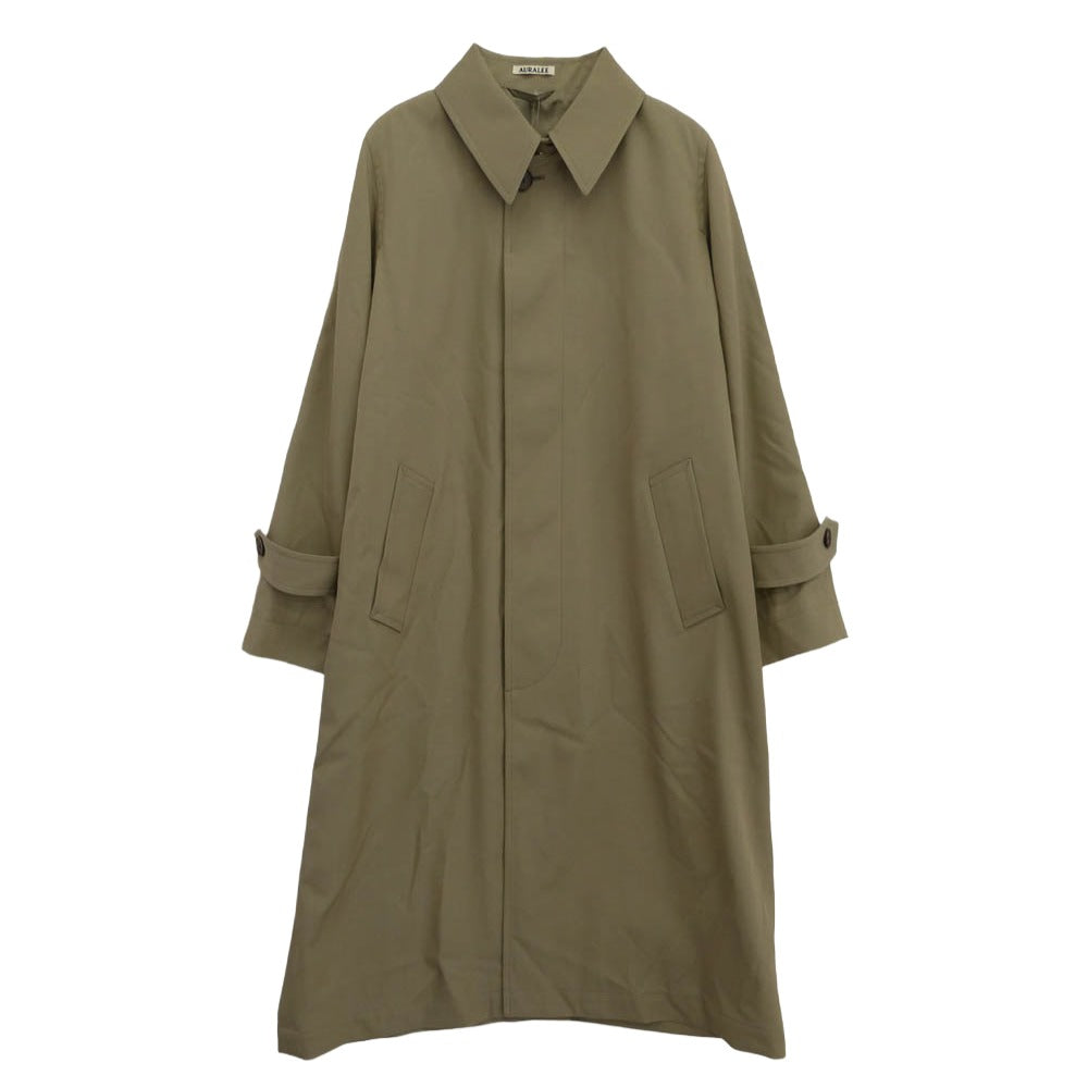 AURALEE オーラリー 26SS A26SC06MG Light wool max gabardine coat KHAKI BEIGE CHAMBRAY ライトウールマックスギャバジン ステンカラーコート ベージュ系【極上美品】【中古】