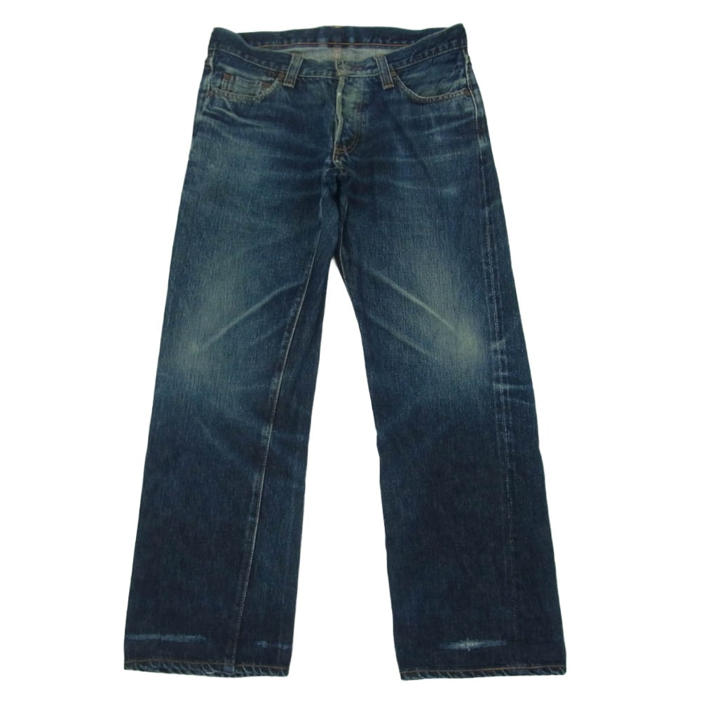 The REAL McCOY'S ザリアルマッコイズ Lot 001 セルビッチ ボタンフライ デニム パンツ インディゴブルー系 W30 L36【中古】