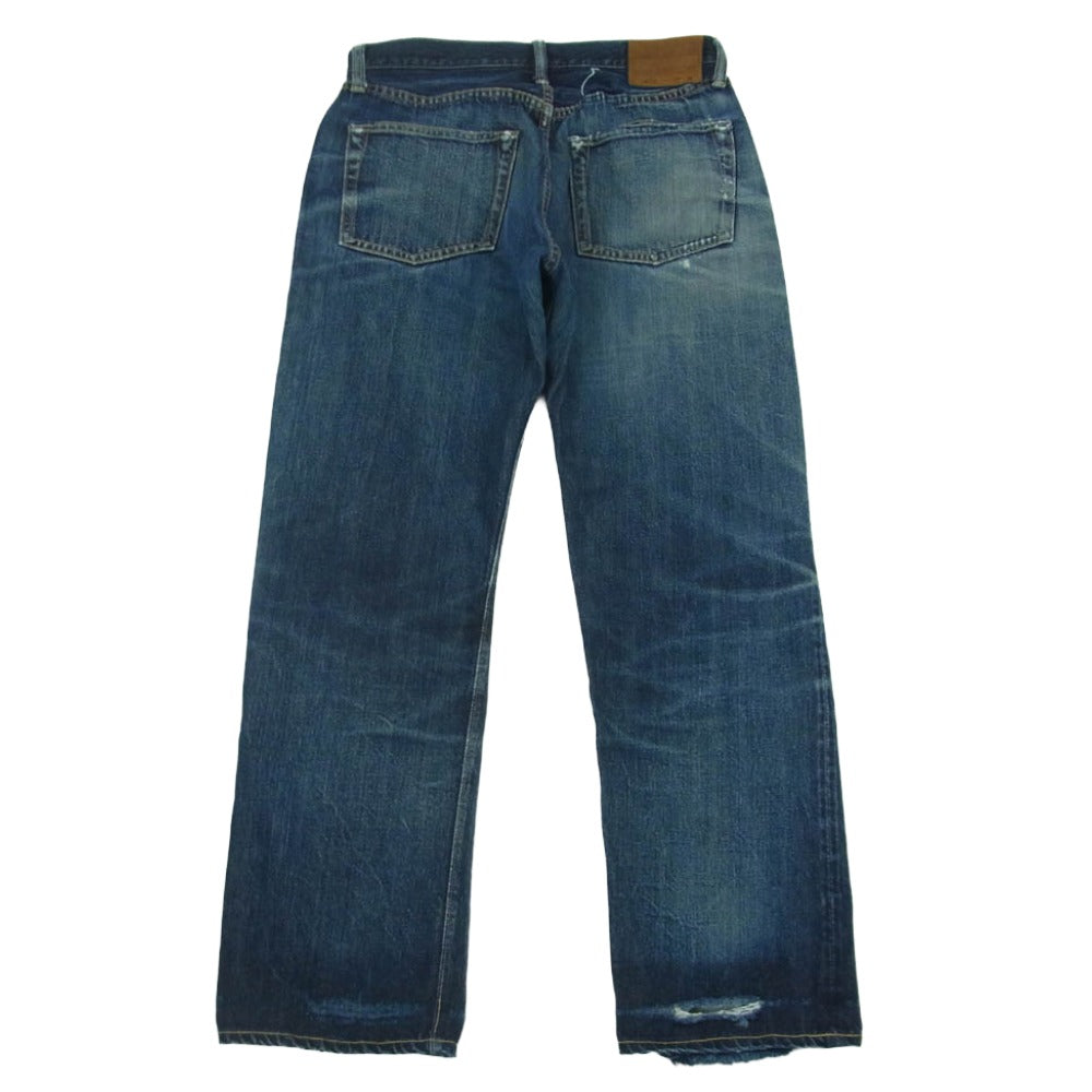 The REAL McCOY'S ザリアルマッコイズ Lot 001XX セルビッチ ボタンフライ デニム パンツ インディゴブルー系 W30 L36【中古】