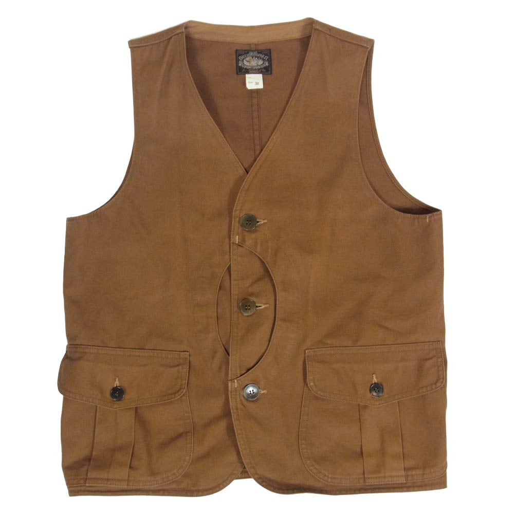 The REAL McCOY'S ザリアルマッコイズ ジョーマッコイ OUTDOORSMEN ワーク ベスト ブラウン系 38【中古】