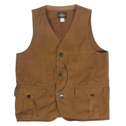 The REAL McCOY'S ザリアルマッコイズ ジョーマッコイ OUTDOORSMEN ワーク ベスト ブラウン系 38【中古】
