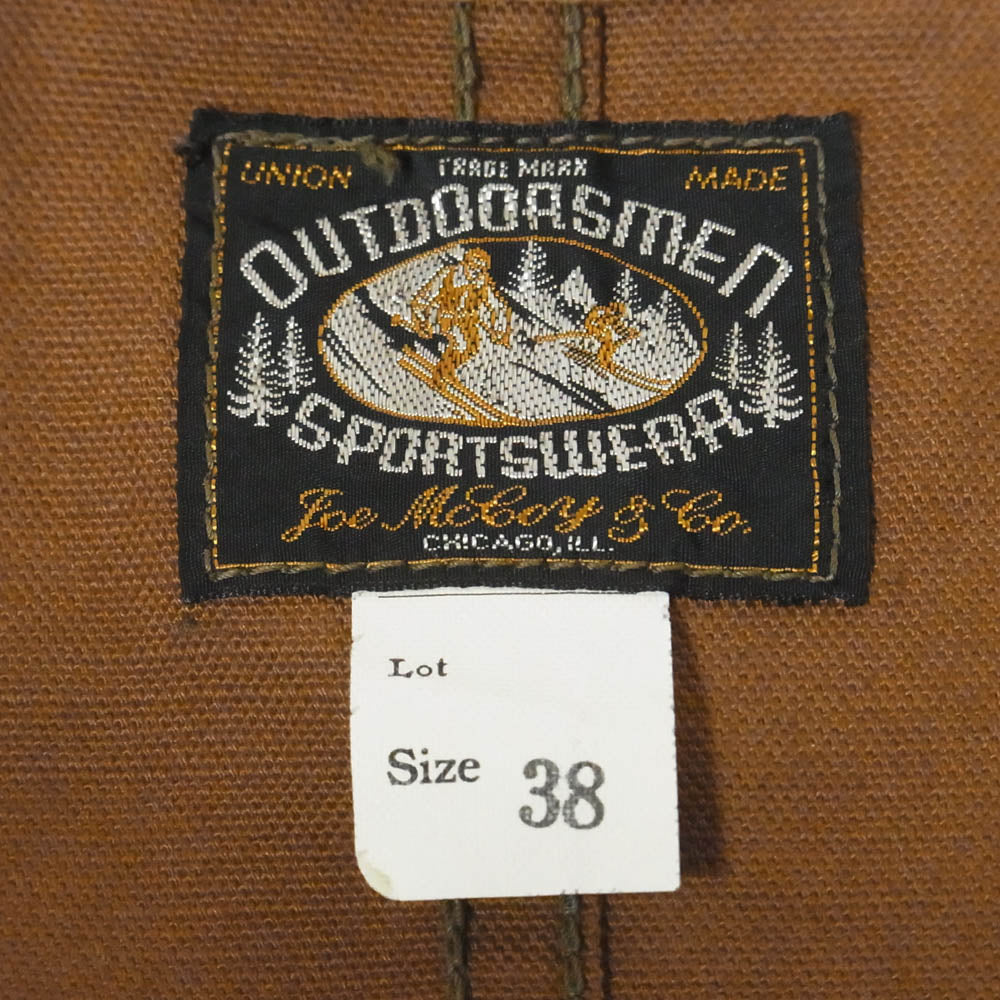 The REAL McCOY'S ザリアルマッコイズ ジョーマッコイ OUTDOORSMEN ワーク ベスト ブラウン系 38【中古】