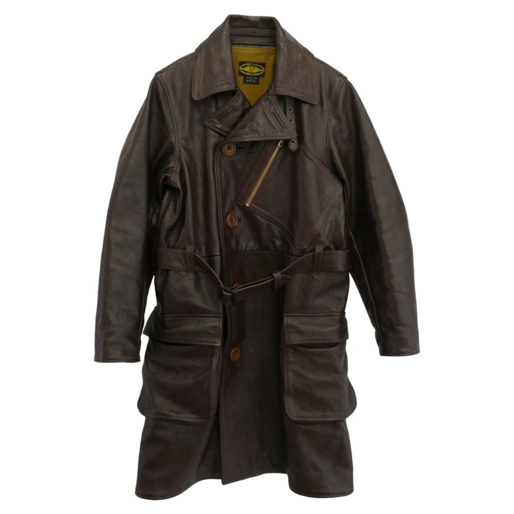 The REAL McCOY'S ザリアルマッコイズ HORSEHIDE WWI AVIATOR COAT ホースハイド アヴィエイター ミリタリー コート ブラウン系 36【中古】
