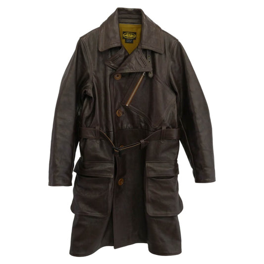 The REAL McCOY'S ザリアルマッコイズ HORSEHIDE WWI AVIATOR COAT ホースハイド アヴィエイター ミリタリー コート ブラウン系 36【中古】