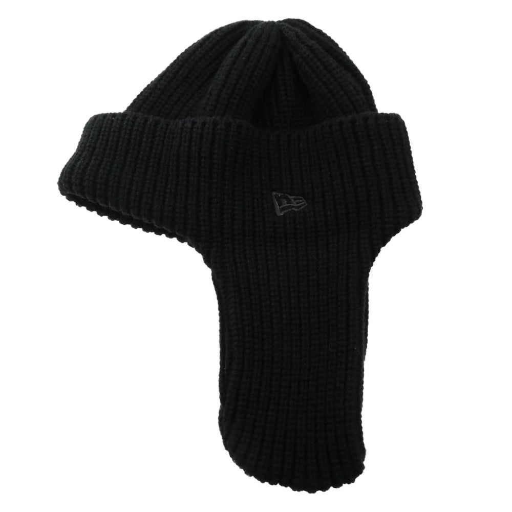 NEW ERA ニューエラ カフニットトラッパー イヤータブ付き ニット帽 ブラック系【中古】