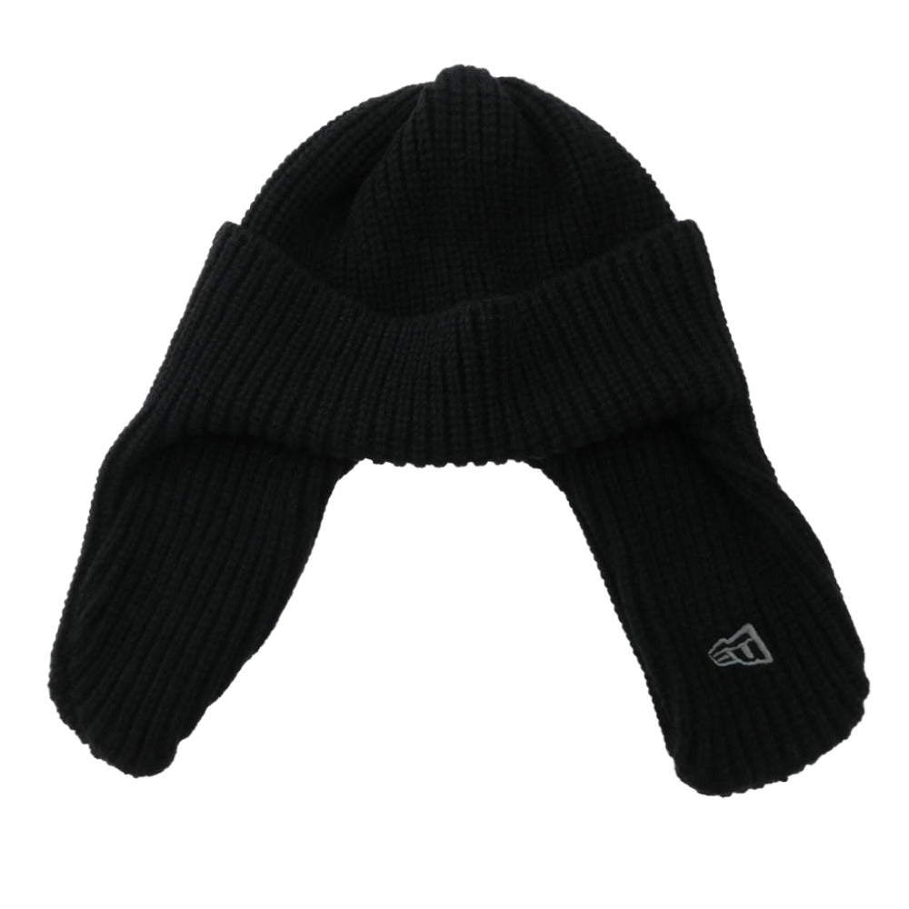 NEW ERA ニューエラ カフニットトラッパー イヤータブ付き ニット帽 ブラック系【中古】