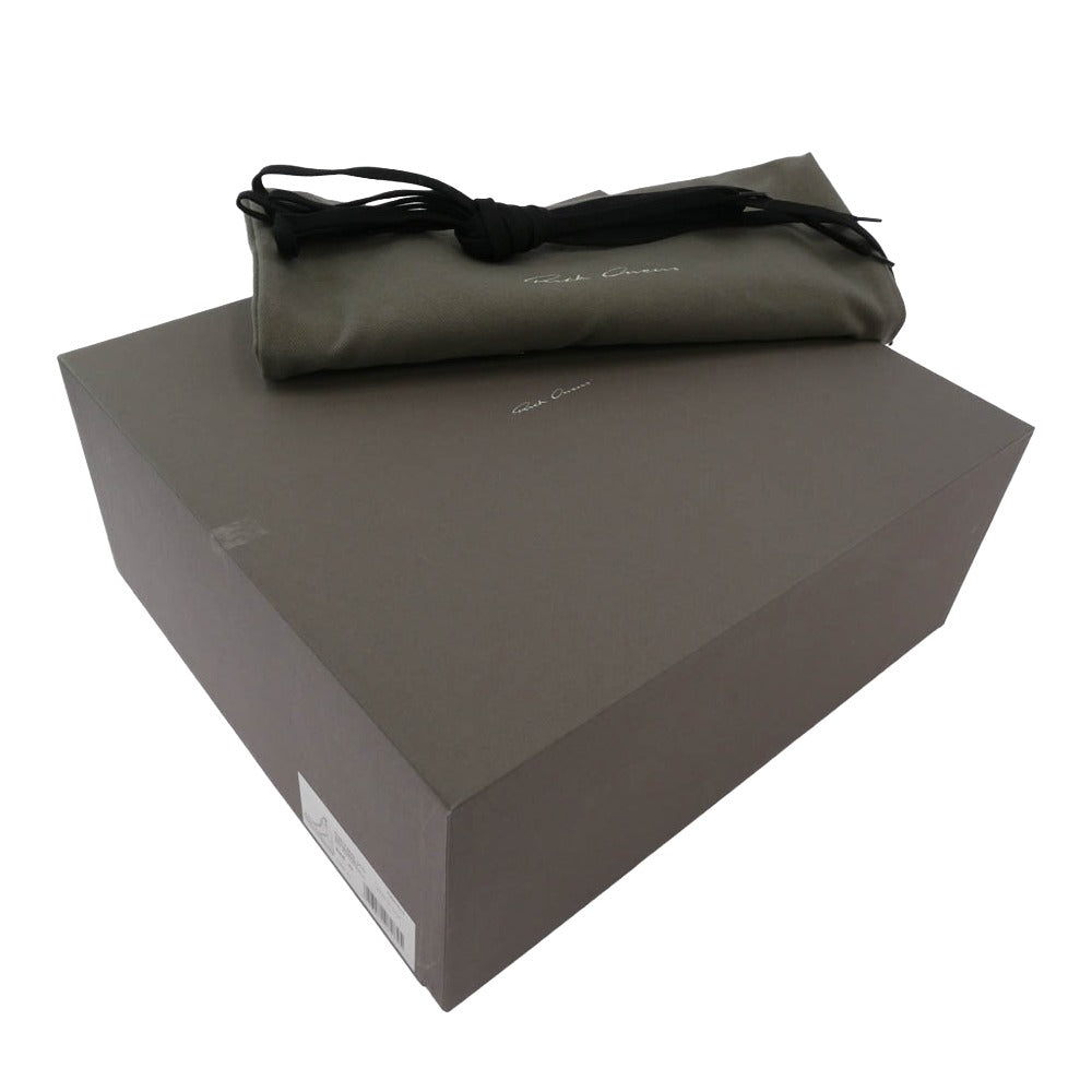 Rick Owens リックオウエンス RU01F2894 GEO BASKET ジオバスケット レザー ハイカット スニーカー ブラック系 ホワイト系 43【美品】【中古】