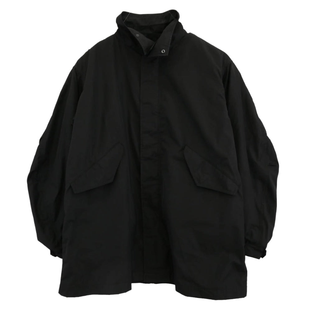 ATON エイトン 22AW 7031993 DOPE DYE NYLON SHORT MODS COAT ライナー付き ナイロン モッズ コート ブラック系 06【中古】