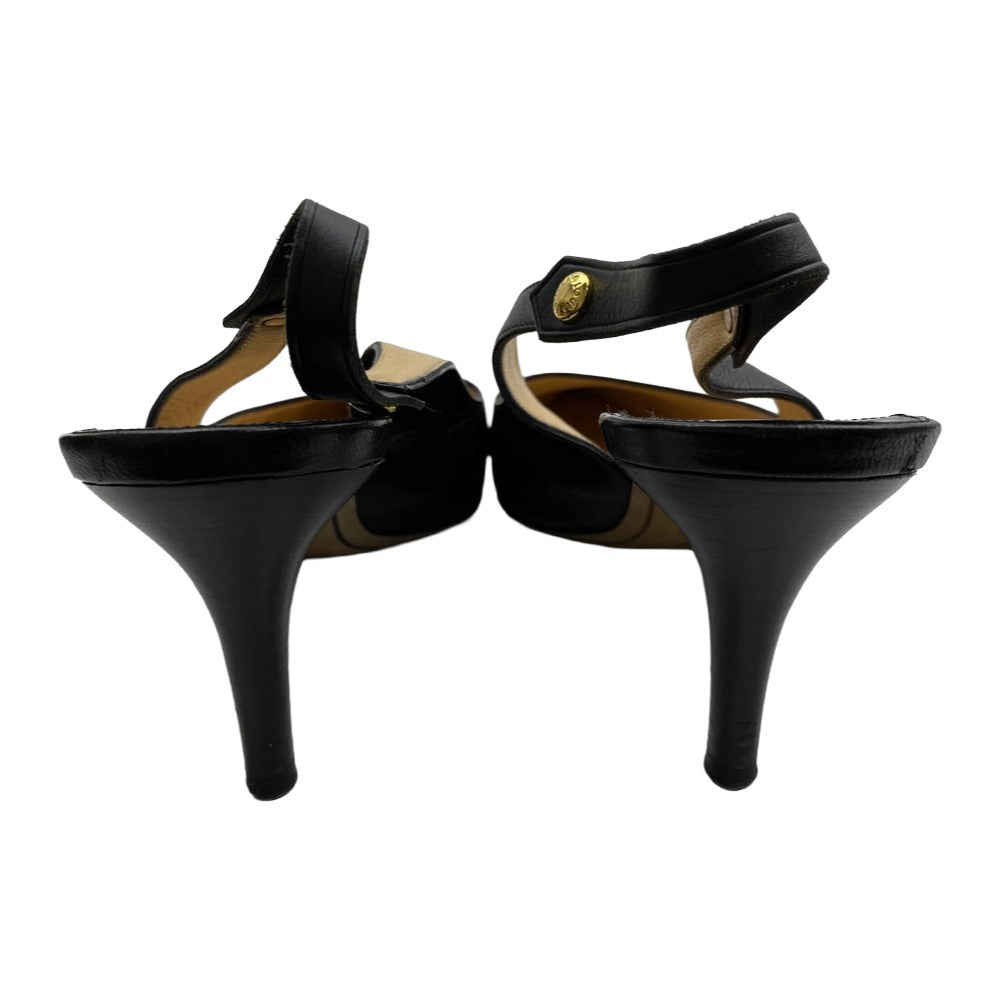 LOUIS VUITTON ルイ・ヴィトン レザー パンプス バック ストラップ