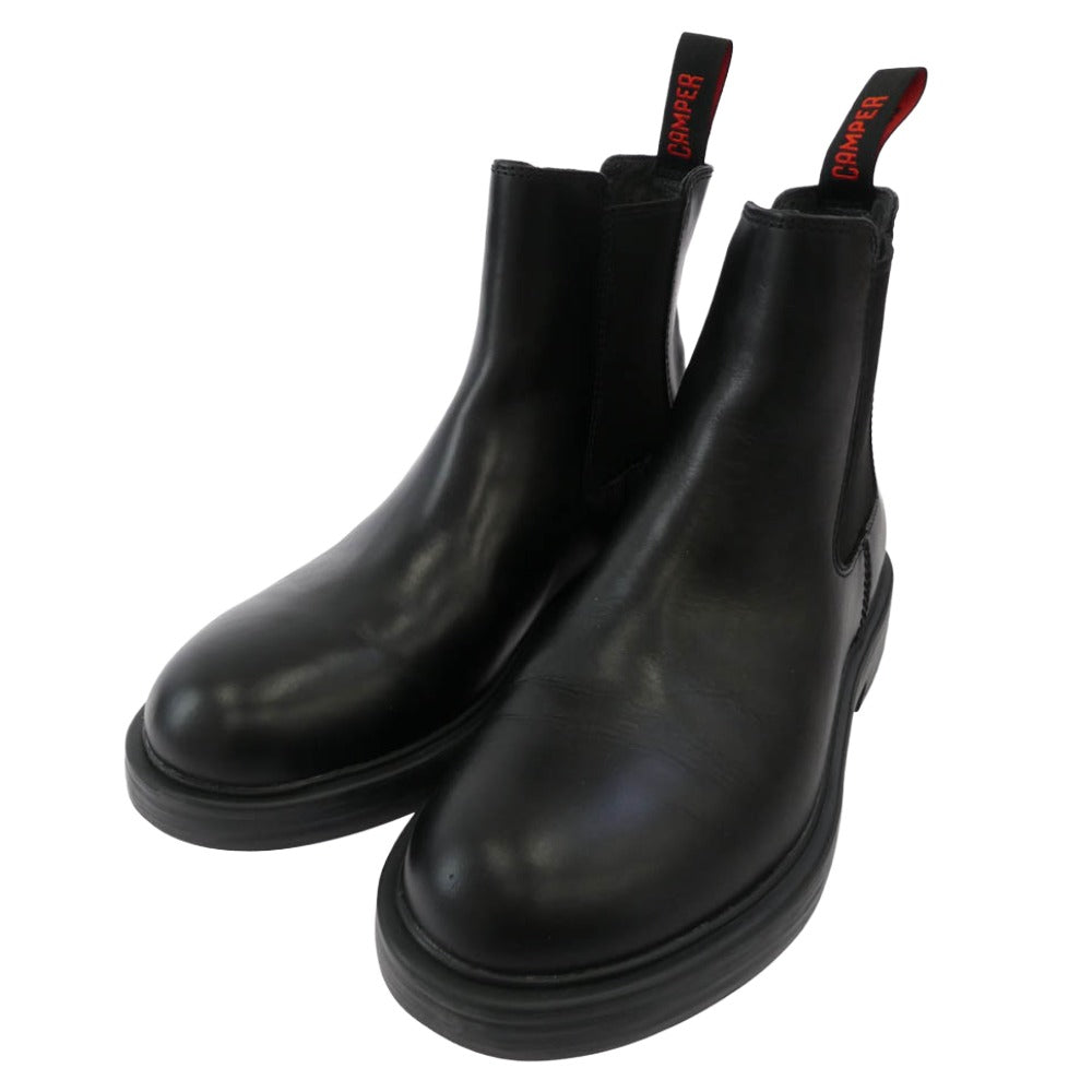 K300492-001 Black Leather Ankle Bootsレザー サイドゴア ブーツ ブラック系 40【中古】