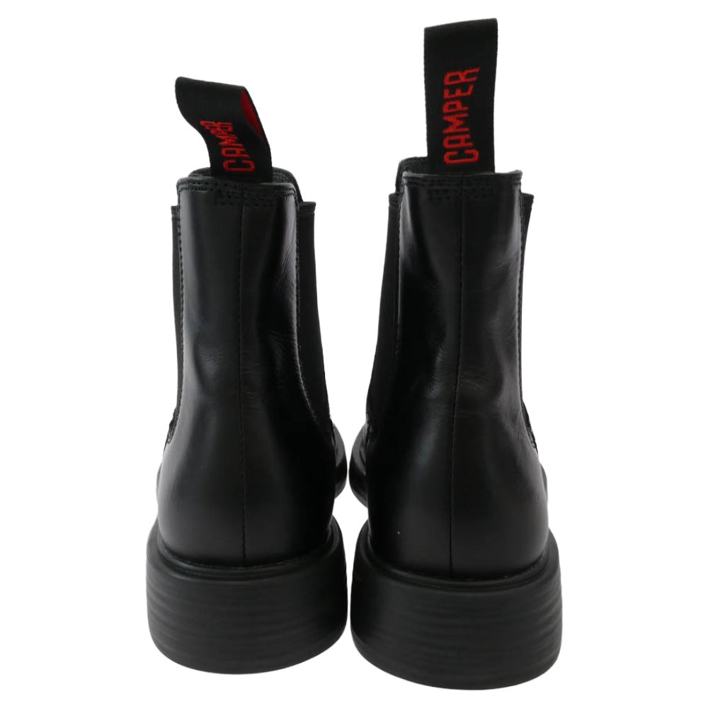 K300492-001 Black Leather Ankle Bootsレザー サイドゴア ブーツ ブラック系 40【中古】