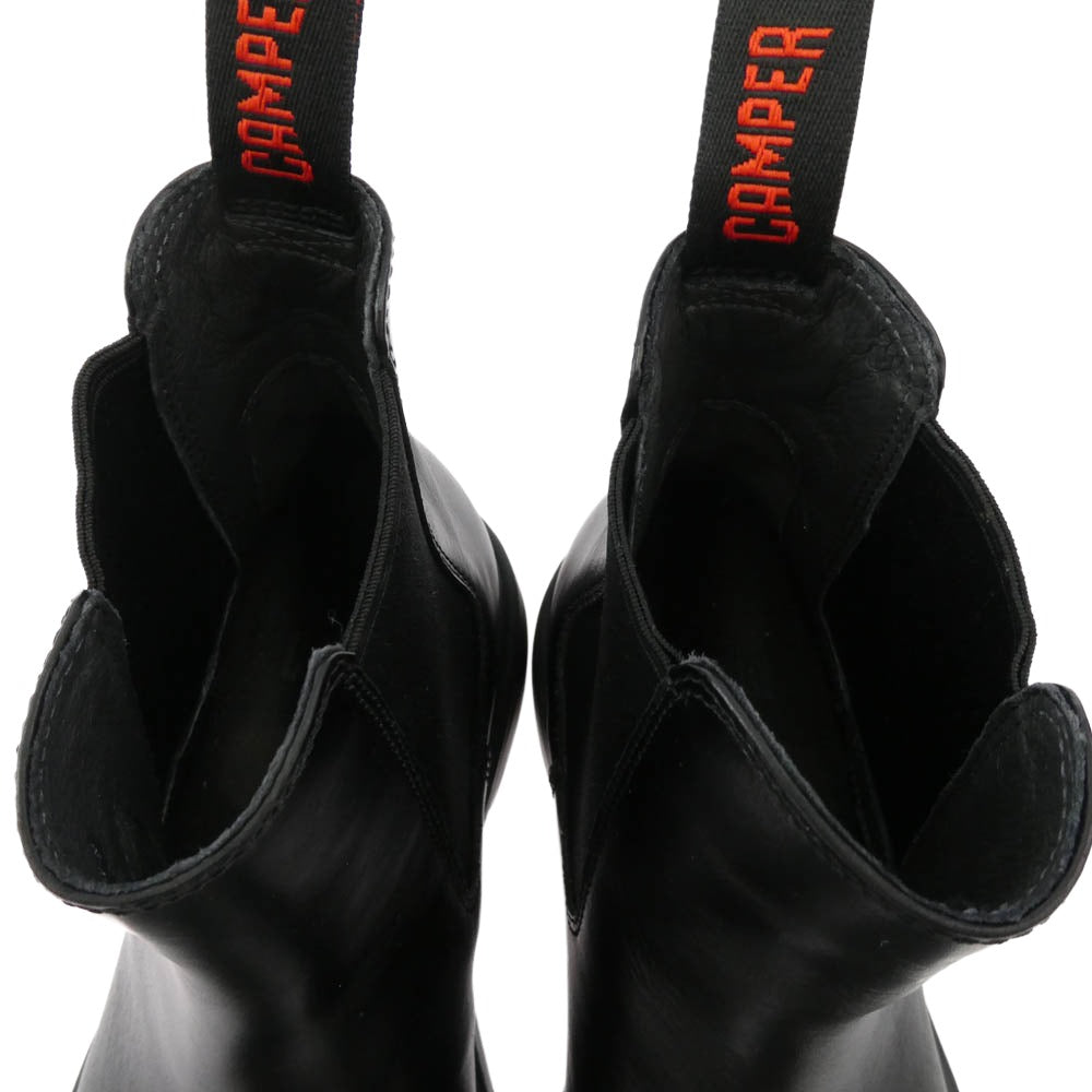 K300492-001 Black Leather Ankle Bootsレザー サイドゴア ブーツ ブラック系 40【中古】