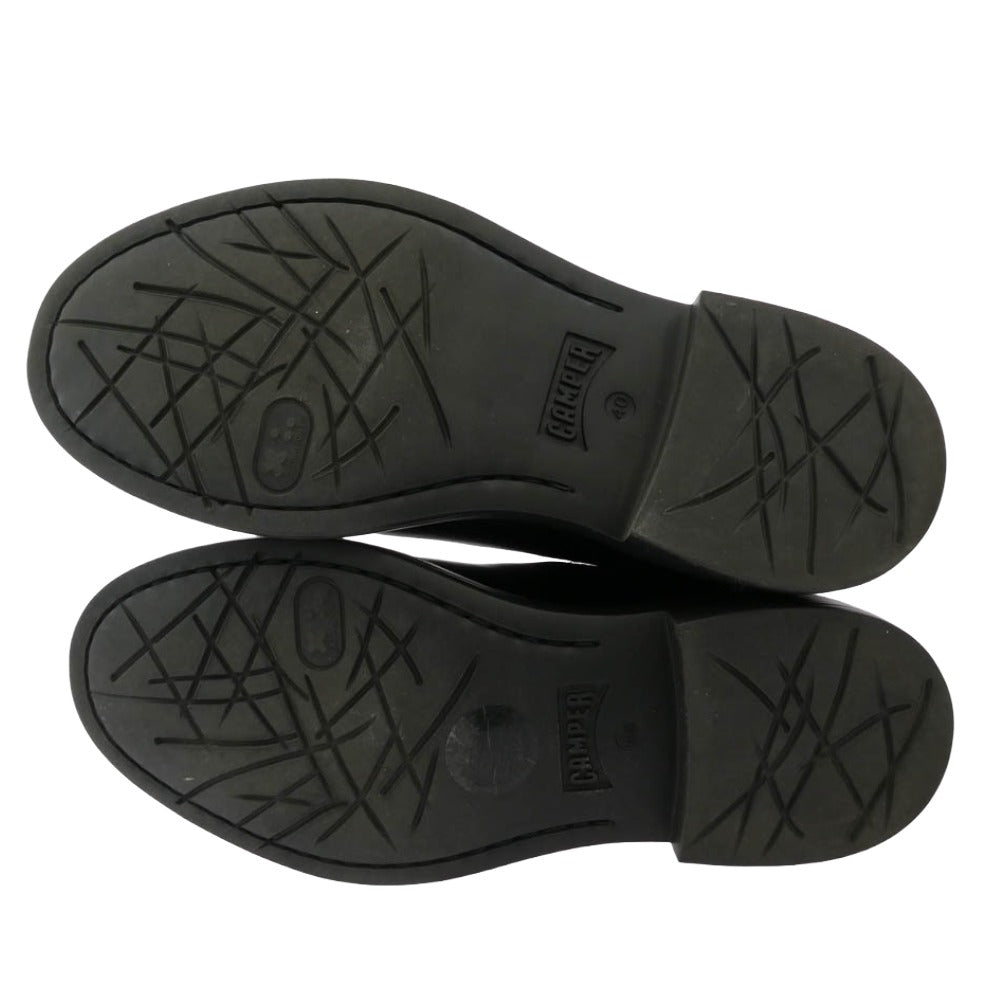 K300492-001 Black Leather Ankle Bootsレザー サイドゴア ブーツ ブラック系 40【中古】