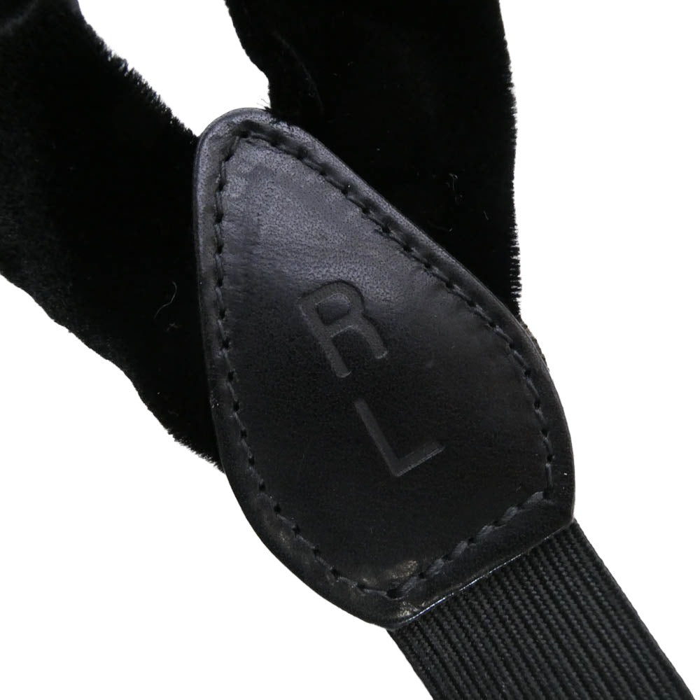 RALPH LAUREN ラルフローレン USA製 ベロア サスペンダー ブラック系【中古】