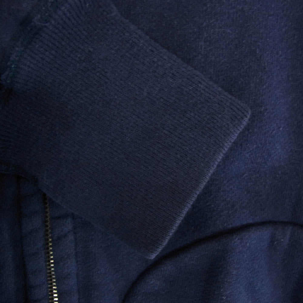 Nigel Cabourn ナイジェルケーボン ZIP PARKA フルジップ スウェット パーカー ネイビー系 46【中古】