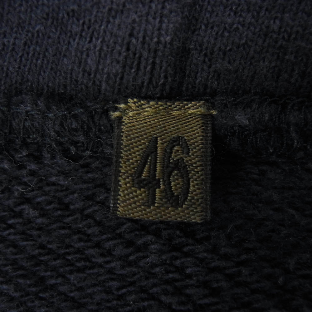 Nigel Cabourn ナイジェルケーボン ZIP PARKA フルジップ スウェット パーカー ネイビー系 46【中古】