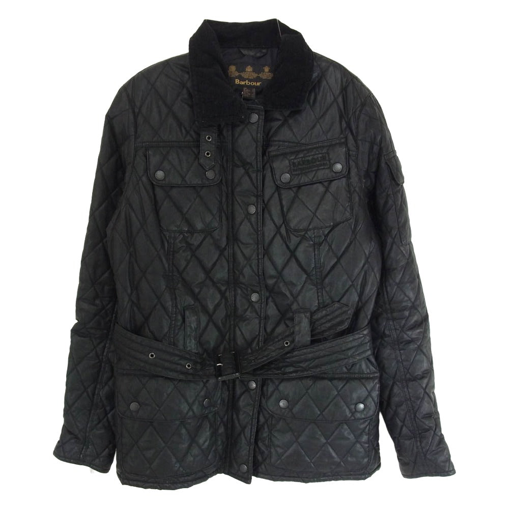 Barbour バブアー carbon international quilt レディース カーボン インターナショナル キルト ジャケット ブラック系 UK12【中古】
