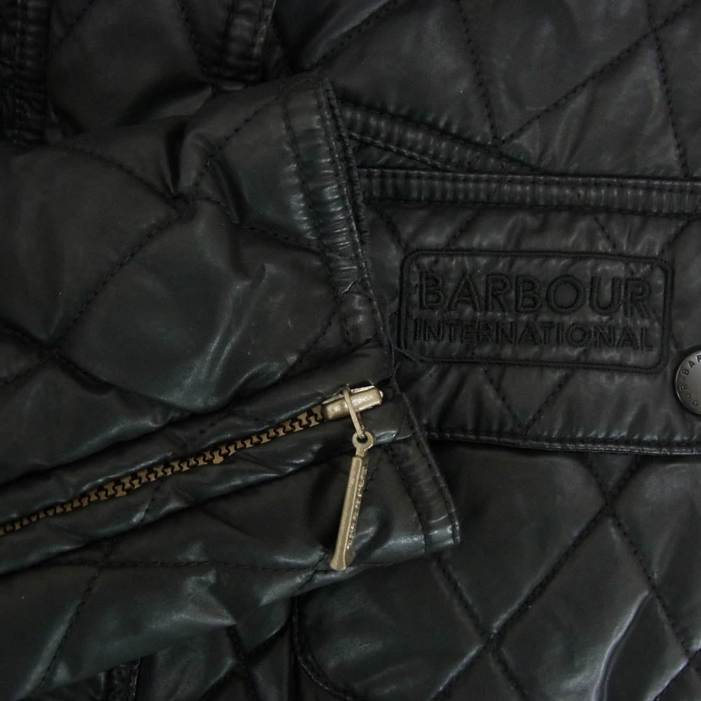 Barbour バブアー carbon international quilt レディース カーボン インターナショナル キルト ジャケット ブラック系 UK12【中古】